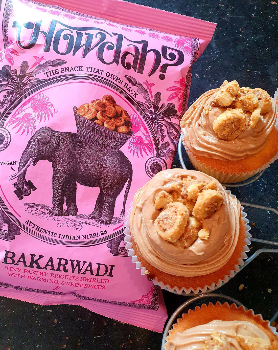 Bakarwadi Chai Cupcakes by @whatkatesate